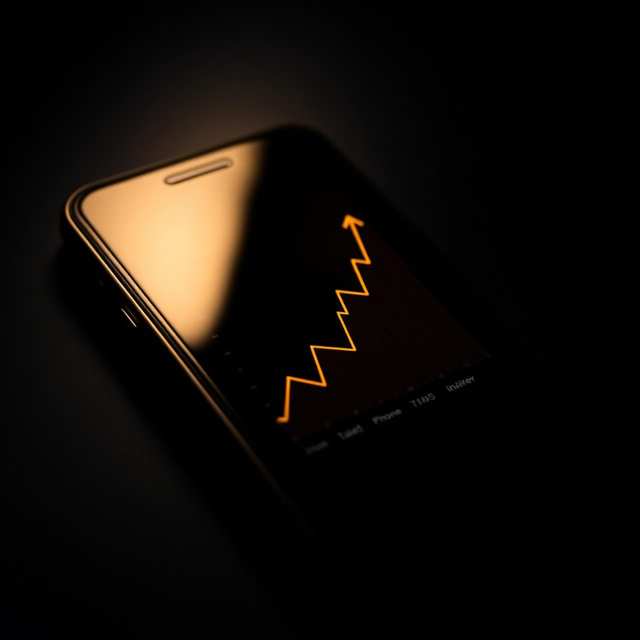 Phone showing a modern business website and marketing analytics